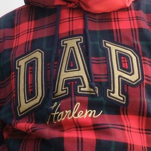 Dapper Dan Dap Gap plaid hoodie sweatshirt Harlem 2022 brand new red